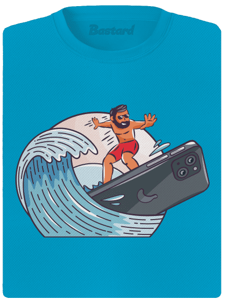 Som surfer dámske športové tričko Blue Atol