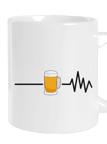Beer help veľký hrnček White