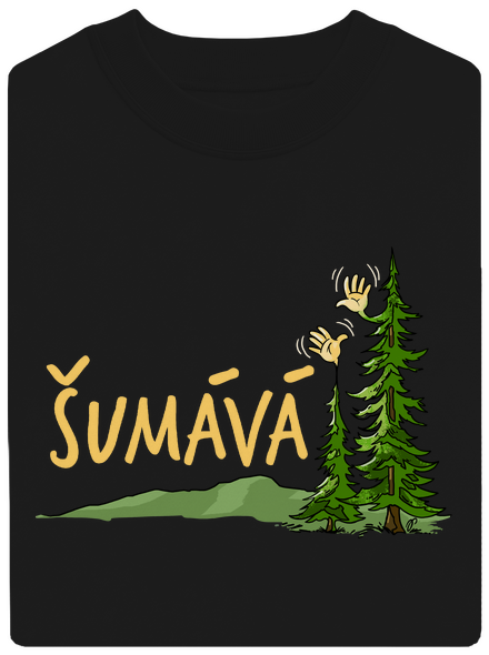 Šumává unisex mikina bez kapucne Black