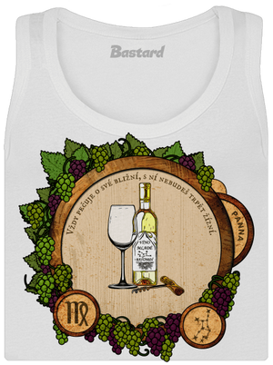 Vínny horoskop: Panna dámske tielko klasické White