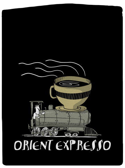 Orient expresso pánska mikina na zips Black