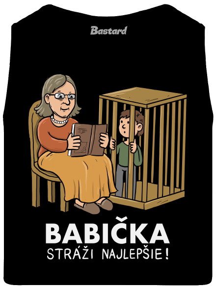 Babička stráži najlepšie pánske tielko Black
