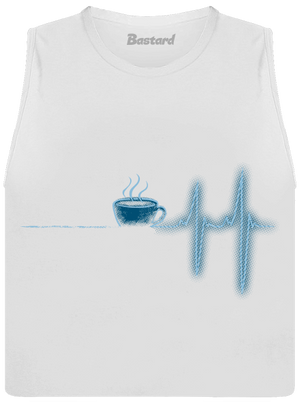 Coffee help dámske tielko voľné White