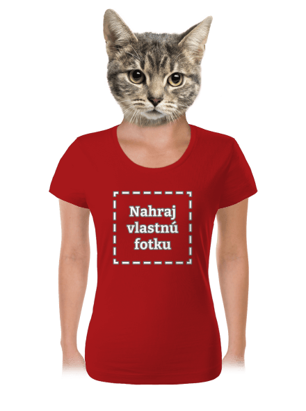 Vlastná potlač dámske tričko Red Mal