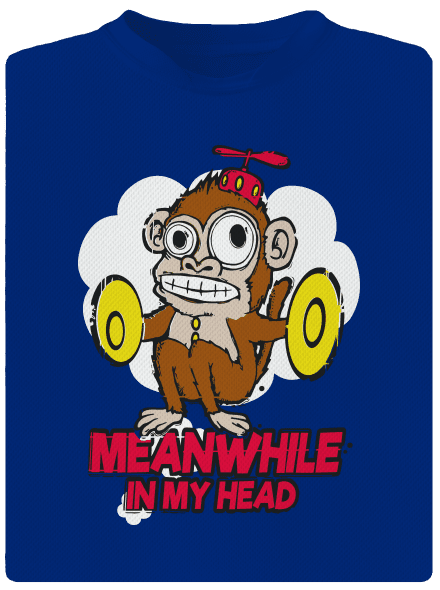 Monkey in my head pánske športové tričko Royal Blue Mal