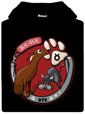 Psí horoskop: Býk dámska mikina klokanka Black