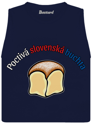 Poctivá buchta a klobása dámske tielko voľné Navy