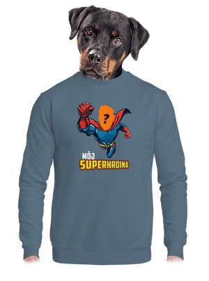 Môj superhrdina unisex mikina bez kapucne Nordic Blue