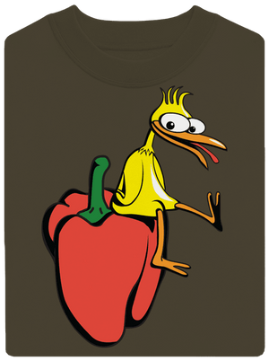 Kura na paprike unisex mikina bez kapucne Urban Khaki