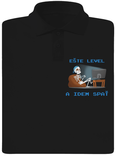 Ešte level pánska polokošeľa Black