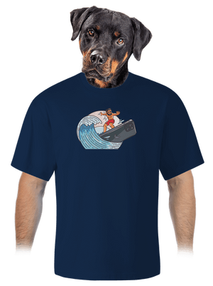 Som surfer unisex tričko oversized Midnight Blue