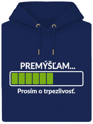 Premýšľam unisex mikina premium Navy