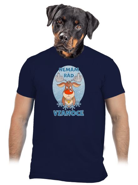 Nemám rád Vianoce pánske tričko Navy