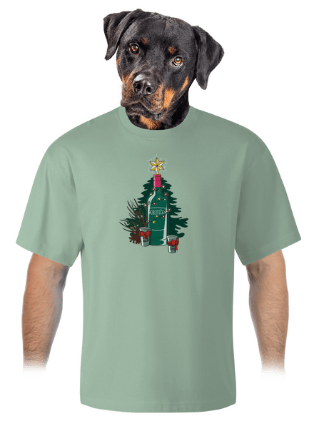 Vianočná borovička unisex tričko oversized Sage