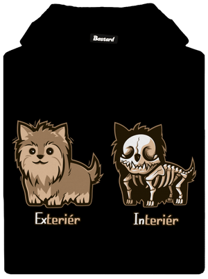 Teriér pánska mikina klokanka Black