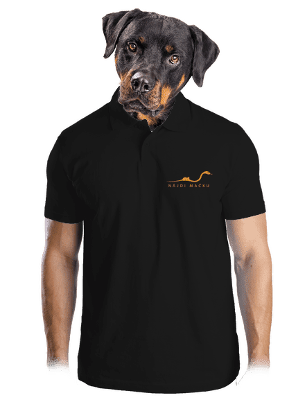 Nájdi mačku pánska polokošeľa Black