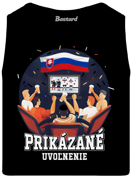 Prikázané uvoľnenie pánske tielko Black