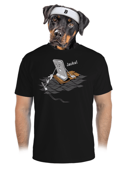 Jacku pánske športové tričko Black