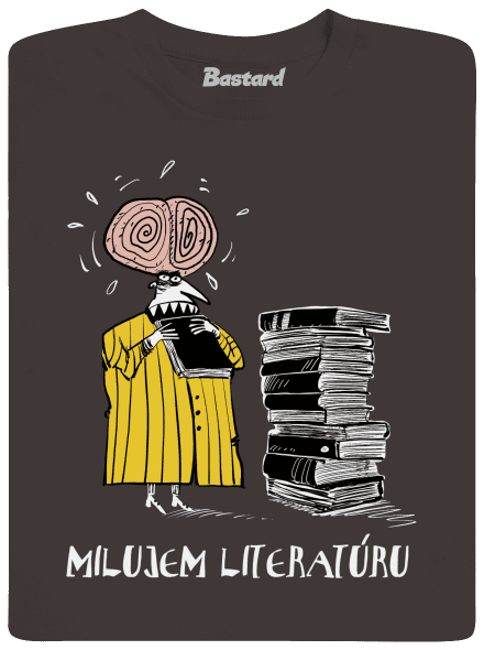 Milujem literatúru pánske dlhý rukáv Bear Brown