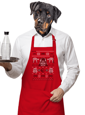 Vader na svetri zástera Red