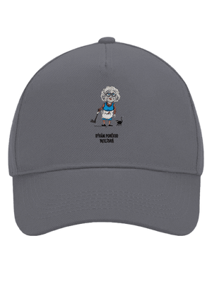 Neklidná - vlastný text šiltovka baseballka Graphite grey
