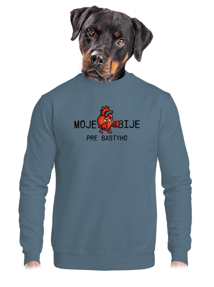 Moje srdce bije unisex mikina bez kapucne Nordic Blue