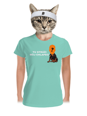 Tu strážim ja dámske športové tričko Mint Mal