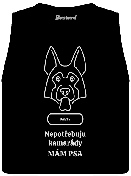 Nemôžem, mám psa dámske tielko voľné Black