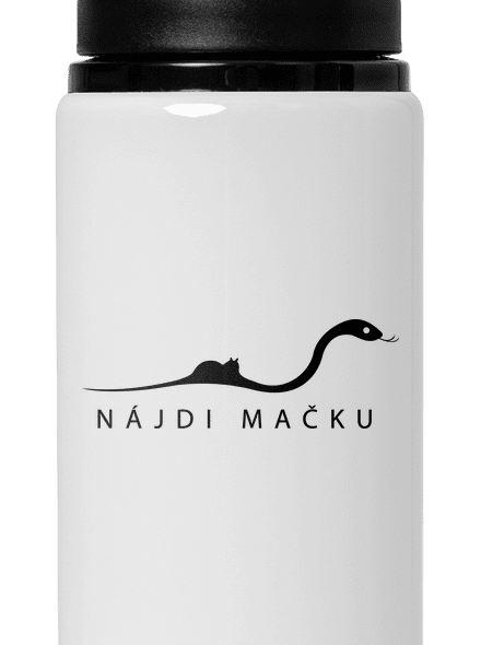 Nájdi mačku flaša na vodu White