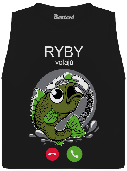 Ryby volají dámske tielko voľné Black