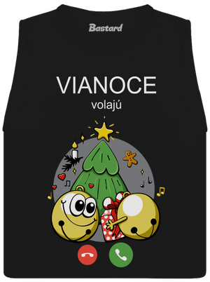 Vianoce volajú dámske tielko voľné Black