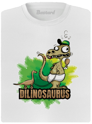 Dilinosaurus dámske športové tričko White