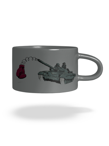 Tank hrnček makronka Grey Macaron