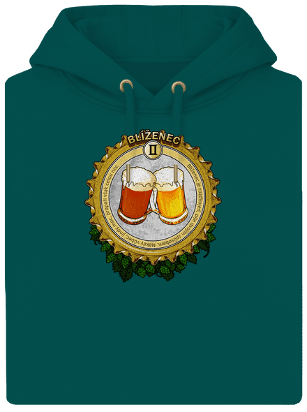 Pivný horoskop: Blíženec unisex mikina premium Emerald Green
