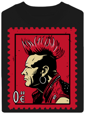 Známka punku unisex mikina bez kapucne Black