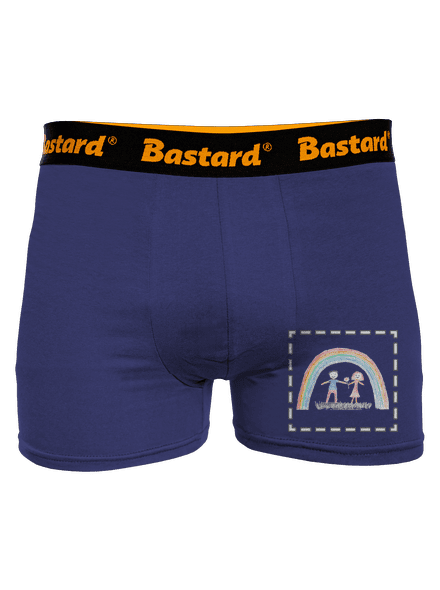 Detské kresby - Nahraj vlastnú boxerky Blue Navy