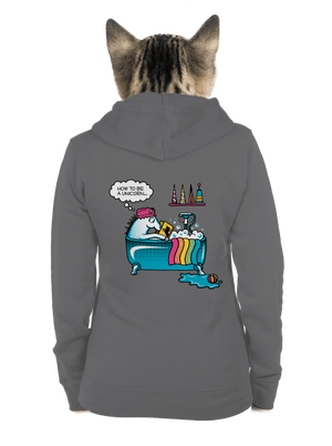 Ako sa stať jednorožcom dámska mikina na zips Steel Gray