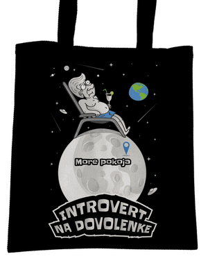 Introvert na dovolenke taška Black