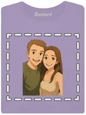 Ghibli efekt z vlastnej fotky dámske tričko s lemom Lavender