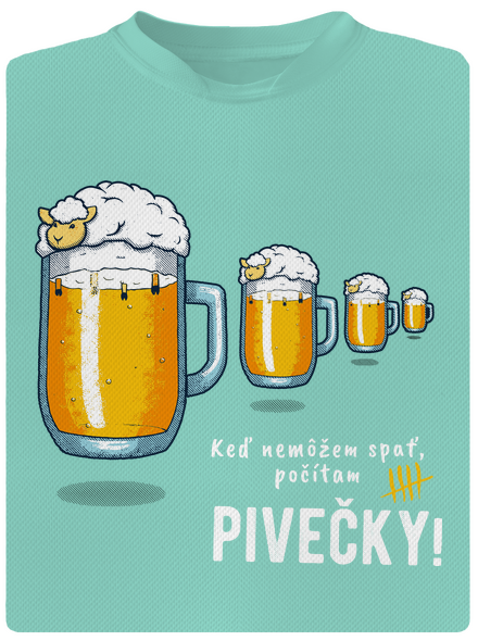 Pivečka pánske športové tričko Mint Mal