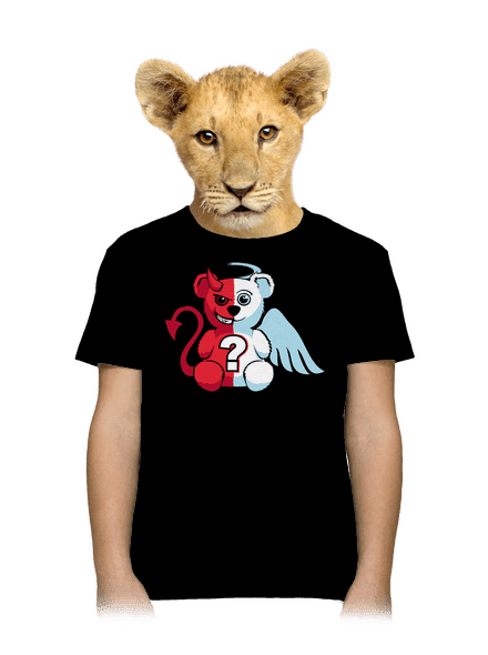 Anjel vs. diabol detské tričko Black