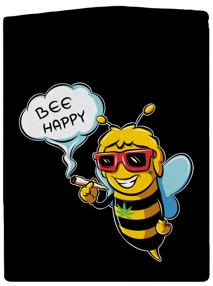 Bee happy dámska mikina na zips Black