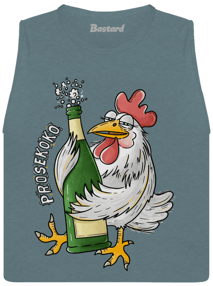 Prosekoko dámske tielko voľné Heather Deep Teal