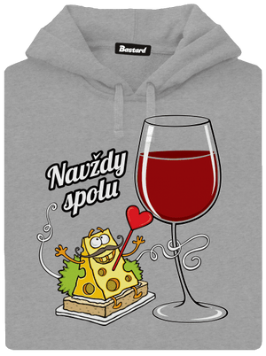 Navždy spolu pánska mikina klokanka Light Melange