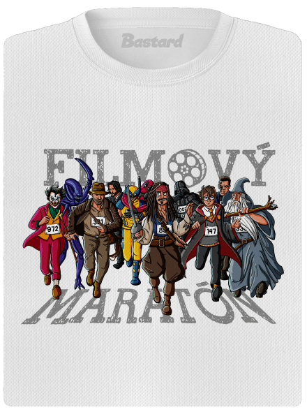 Filmový maratón dámske športové tričko White