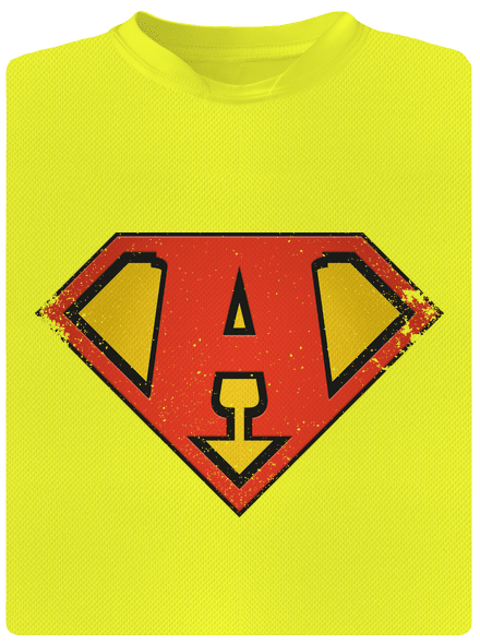 Som superhrdina pánske športové tričko Neon Yellow