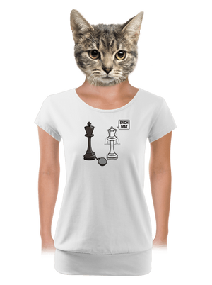 Šach mat dámske tričko s lemom White