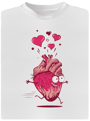 Zamilované srdiečka detské športové tričko White