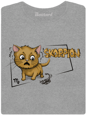 Mačací horoskop: Škorpion dámske tričko Dark Gray Melange