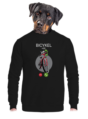 Bicykel volá unisex mikina bez kapucne Black